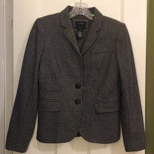 J. Crew Houndstooth Wool Blazer